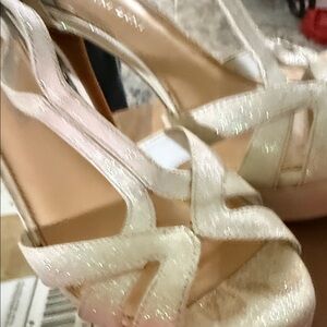 Gianni Bini Glittering Cream Heels